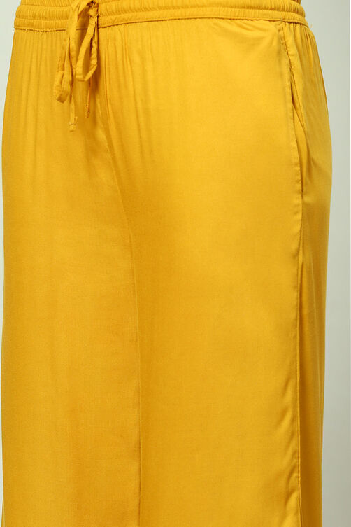 Mustard Rayon Palazzo image number 1