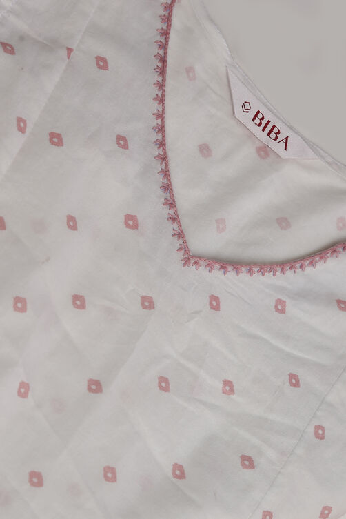 Dusky Pink Cotton Straight Kurta Palazzo Suit Set image number 2