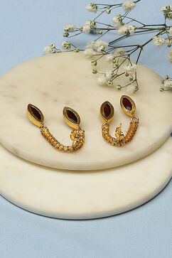 Brown Brass earrings image number 2