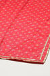 Pink Muslin Digital Print Unstitched Suit Set image number 4
