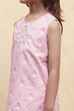 Pink Cotton Straight Suit Set image number 1