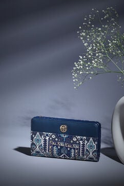 Navy Pu Leather Wallet image number 0