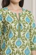Cream-Colored Cotton Printed Straight Kurta image number 1