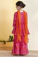 Pink Printed Peplum Viscose Rayon Kurta Set image number 5