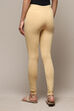 Black Cotton Blend Solid Leggings image number 4
