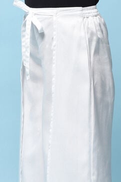 White Rayon Relaxed Pants image number 1