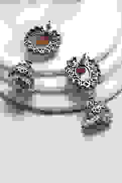 Peach Brass Jhumka image number 2