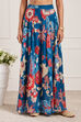 Blue Viscose Rayon Printed Lehenga Set image number 3