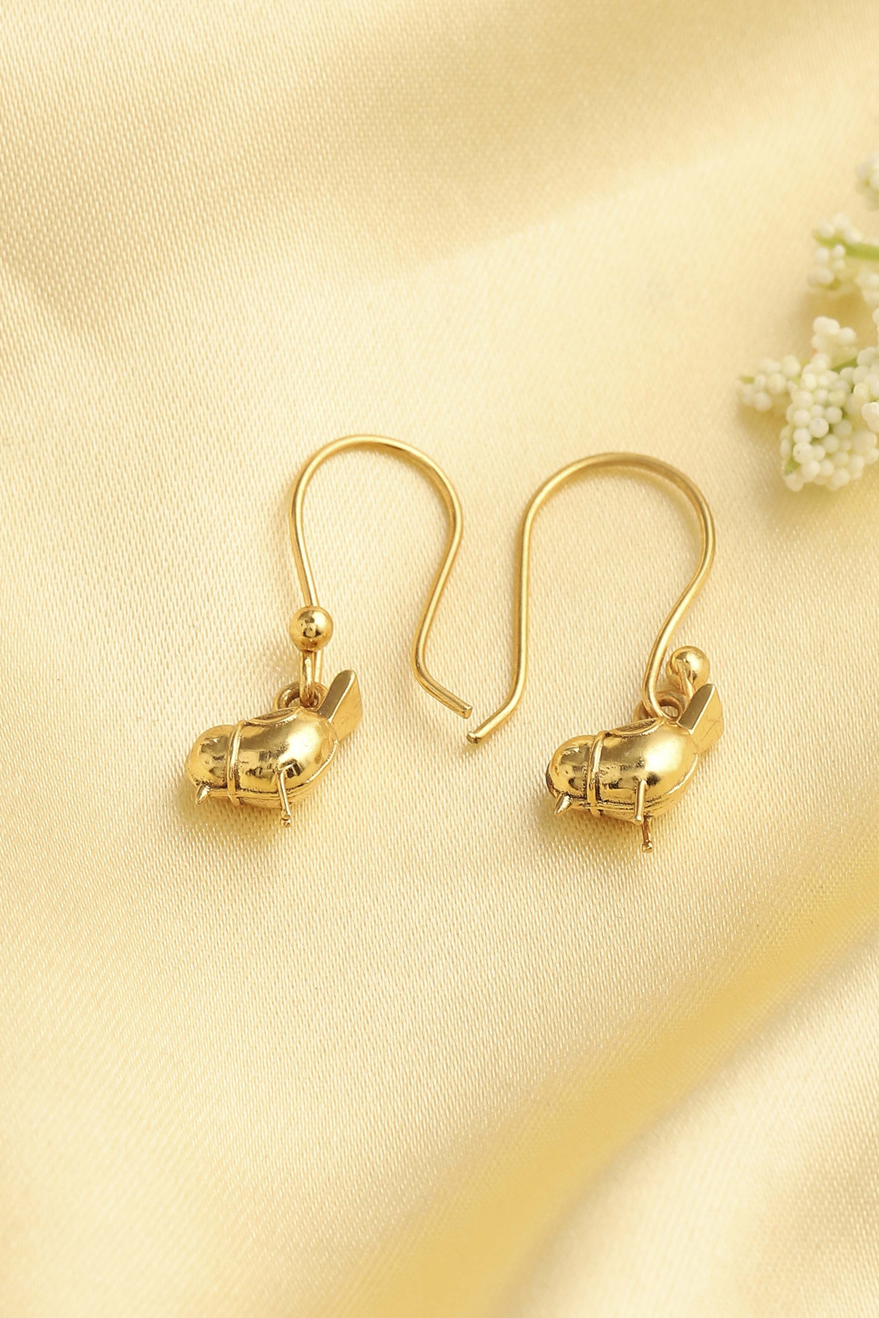 Gold Plated Brass Drop Earrings image number 0