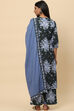 Black Cotton Straight Kurta Palazzo Suit Set image number 4