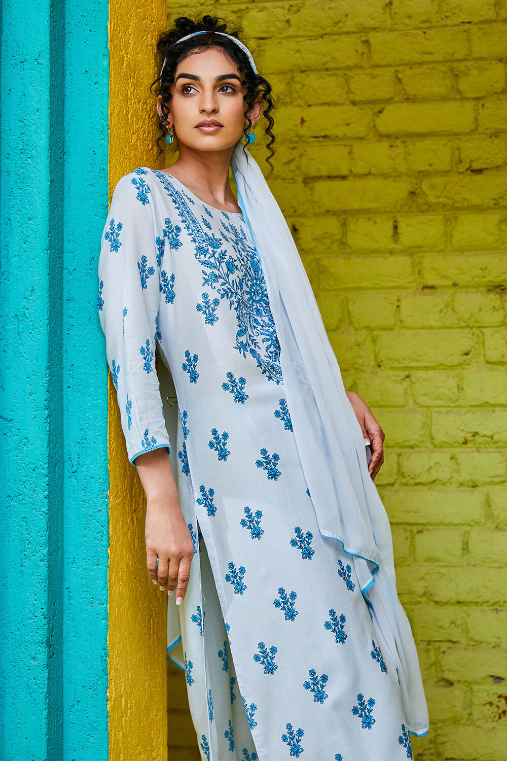 Pink Rayon Straight Suit Set image number 6