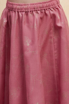 Blush Pink Polyester Peplum Lehenga Set image number 2