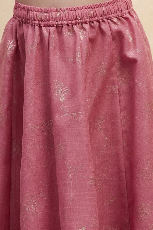 Blush Pink Polyester Peplum Lehenga Set image number 2