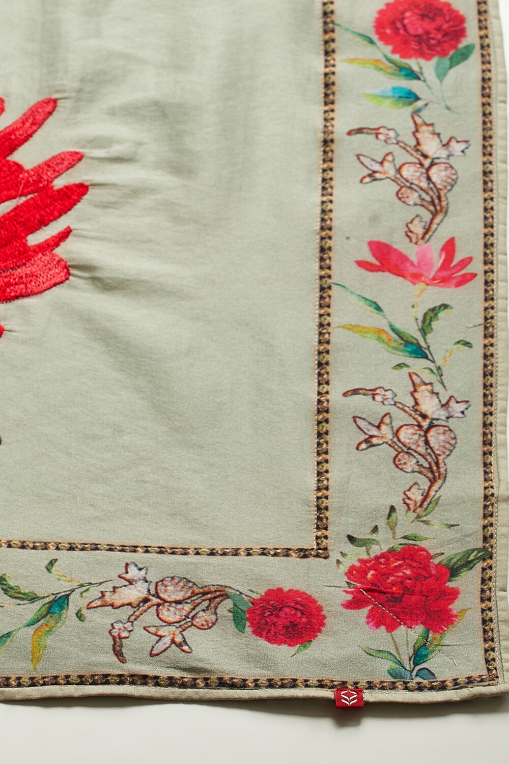 Rohit Bal Off White Chanderi Silk Printed Saree With Blouse image number 1