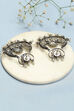 Oxidised Mint Brass Earrings image number 2