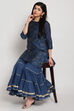 Blue Cotton Sharara Pants image number 3