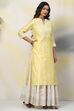 Yellow Straight Nylon Viscose Kurta image number 3