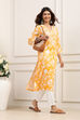 Yellow Viscose Rayon Straight Kurta image number 0
