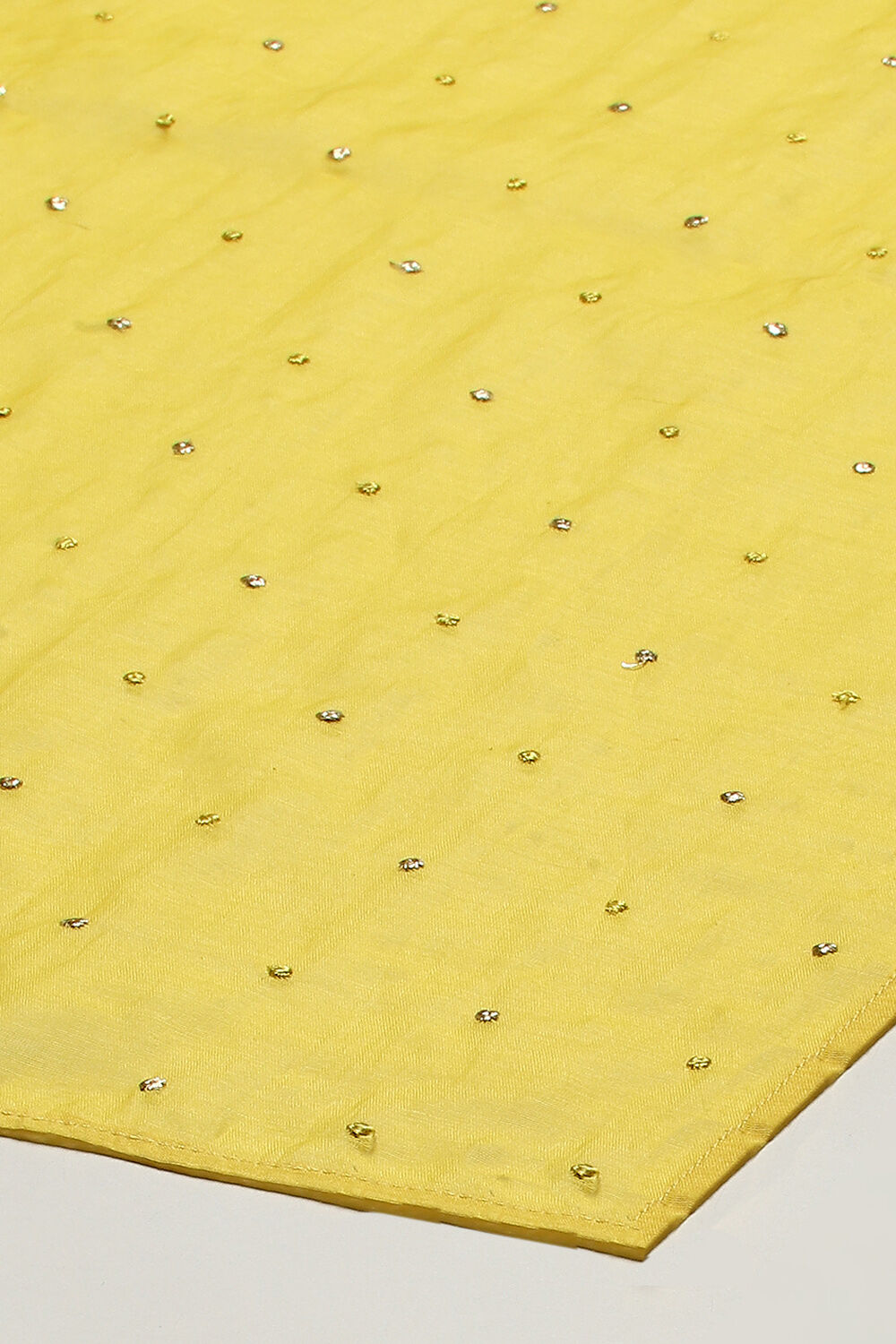 Lime Yellow Viscose Gathered Suit Set image number 3