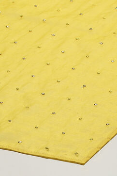 Lime Yellow Viscose Gathered Suit Set image number 3