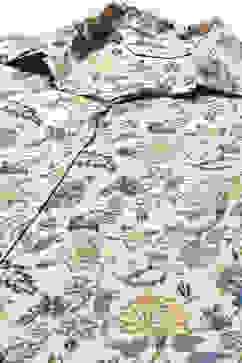 Off White & Blue Rayon Printed 2 Piece Sleepwear Set image number 1