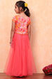 Green Floral Festive Flared Lehenga Set image number 4