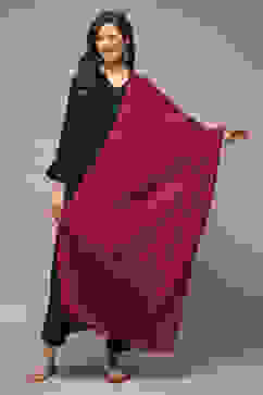 Maroon Cotton Dupatta image number 0