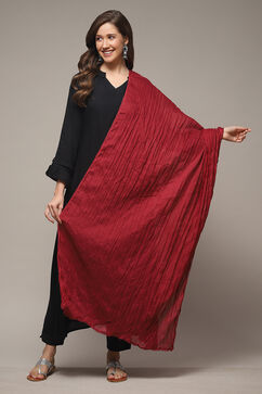 Maroon Cotton Dupatta image number 0