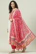 Off White Solid Cotton Straight Kurta Palazzo Suit Set image number 5