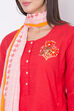 Charcoal Cotton A-Line Kurta Palazzo Suit Set image number 1