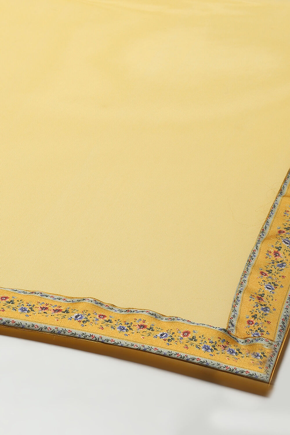 Yellow Poly Viscose Straight Printed Suit Set image number 3