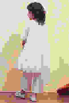 White Yarn Dyed Angrakha Anarkali Suit Set image number 4