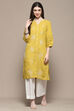 Lime Rayon Straight Kurta image number 5