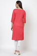 Indigo Cotton Straight Yarndyed Kurta image number 6