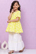 Lime Yellow Cotton Short Printed Kurta image number 5