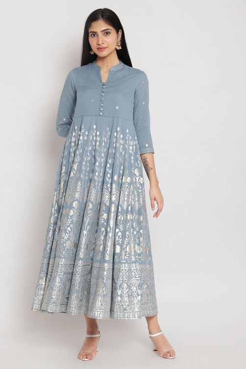 Off White Cotton Dress image number 0