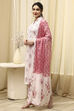 Blue Cotton Hand Embroidered Unstitched Suit Set image number 4
