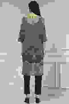 Blue Cotton Printed Straight Kurta image number 3