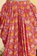 Yellow Viscose Rayon Printed Gathered Kurta Pants Set image number 2