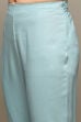 Yellow Rayon Straight Kurta Pants Suit Set image number 2
