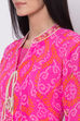 Pink Art Silk Front Open Kurta Churidar Suit Set image number 1