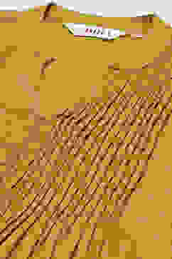 Olive Cotton A-Line Printed Kurta image number 1