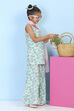 Mint Green Cotton Printed Straight Suit Set