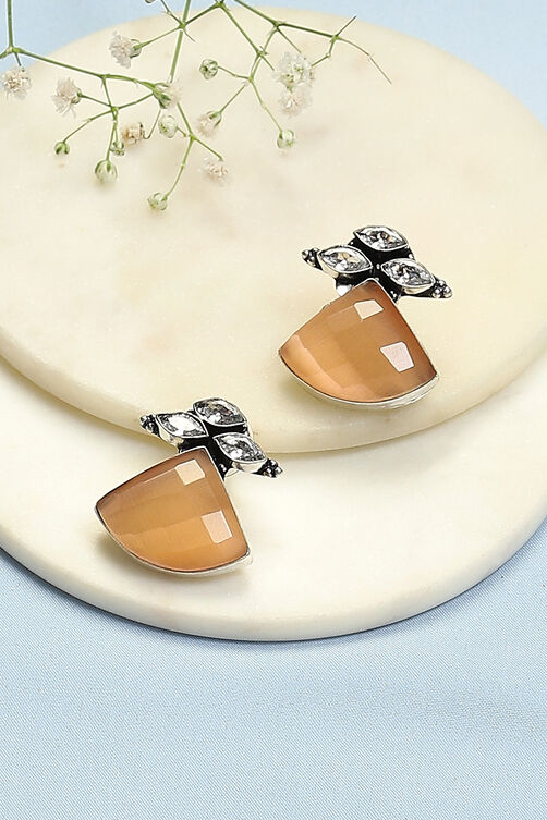 Peach Brass Earrings image number 0