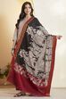 Black Chennur Silk Kalamkari- Inspired Dupatta image number 3