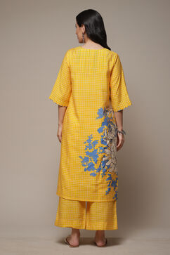 Yellow Viscose Straight Printed 2 Piece Set image number 2