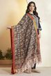 Black Chennur Silk Printed Dupatta image number 4