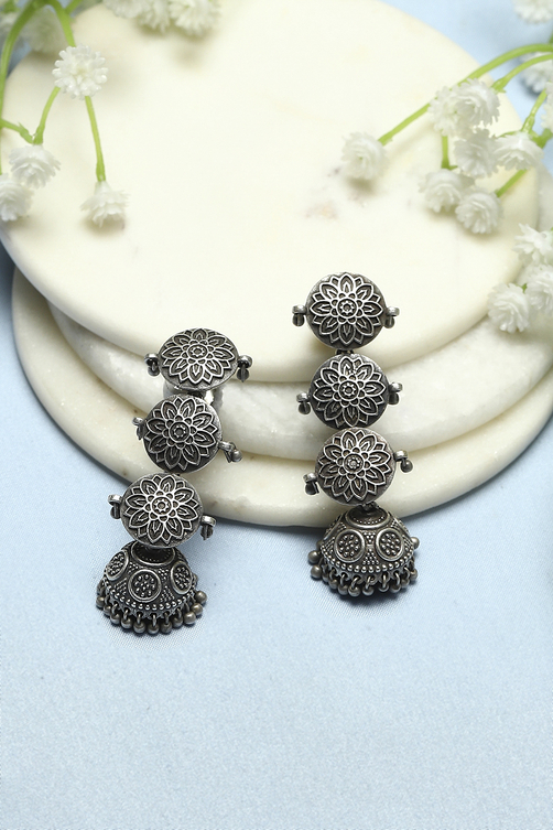 Oxid Oxidised Casual Danglers image number 0