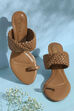 Beige Pu Ring Toe Sandals image number 0