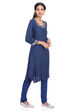 Coral Asymmetric Poly Cotton Printed Kurta image number 2